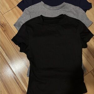 Kids' Black, Gray, and Navy T-Shirt Set